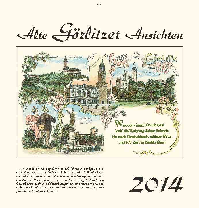 Kalender   Alte Ansichten Görlitz Kalender 2014 www.augustadruck.de 
